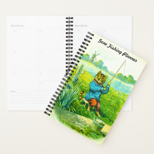 Planificateur de pêche unique personnalisable (Devant avec enveloppe)