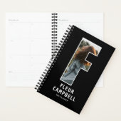 Planificateur de photos à monogramme noir 'F' (Devant avec enveloppe)