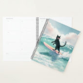 Planificateur de plage Whimsical Black Cat (Devant avec enveloppe)