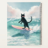 Planificateur de plage Whimsical Black Cat (Dos)