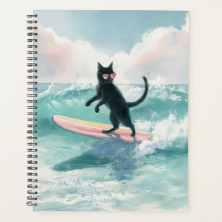 Planificateur de plage Whimsical Black Cat