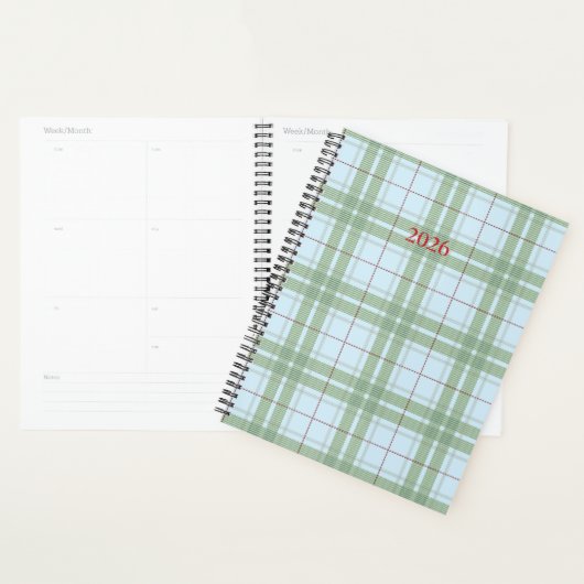 Planificateur de plaid vert de Fern (Devant avec enveloppe)