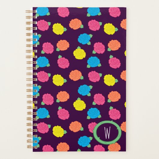 Planificateur de poche Neon Roses (Devant)