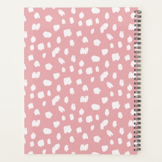 Planificateur de points en dalmate rose (Dos)