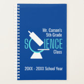 Planificateur de professeur de sciences bleu moder (Devant)