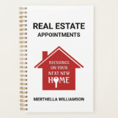Planificateur de rendez-vous immobilier rouge (Devant)