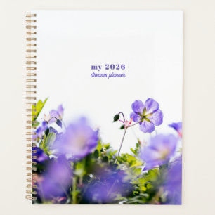 Planificateur de rêves de fleur sauvage bleue
