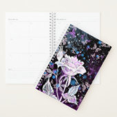 Planificateur de roses blanches et de papillons (Devant avec enveloppe)