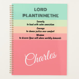 Planificateur de sagesse de courage de sérénité de
