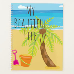 Planificateur de scène de plage de belle vie