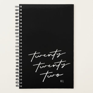 Planificateur de script noir et blanc vingt vingt-