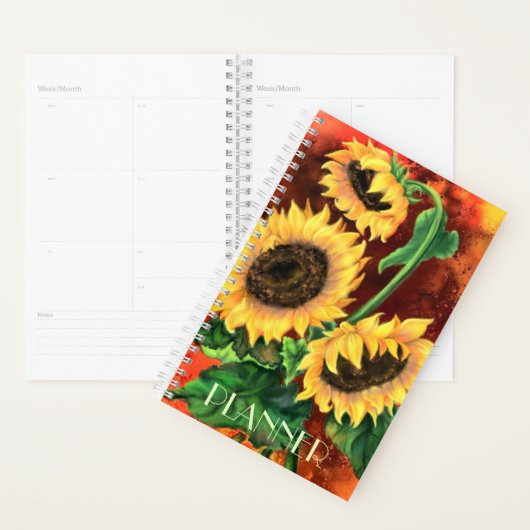 Planificateur de tournesols (Devant avec enveloppe)