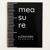 Planificateur de typographie de mesure en noir et  (Devant)