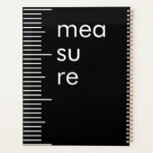 Planificateur de typographie de mesure en noir et  (Dos)