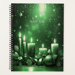 Planificateur de vacances de Noël aux bougies vert