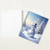 Planificateur de vacances de Noël Bonhomme de neig (Devant avec enveloppe)