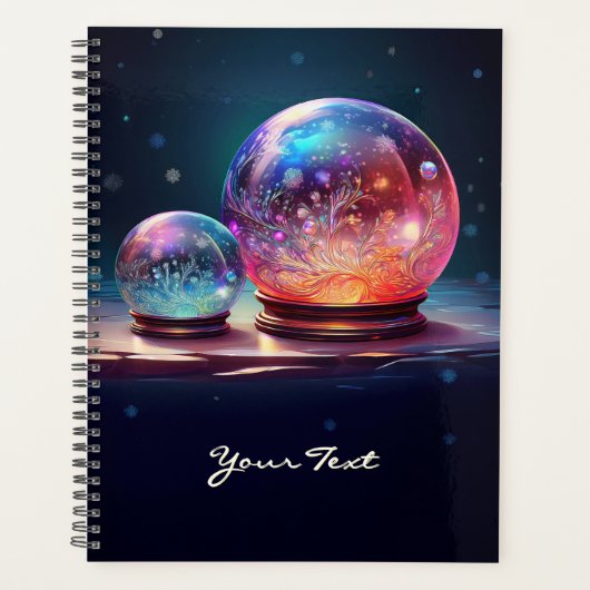 Planificateur de vacances de Noël Crystal Snowball (Devant)