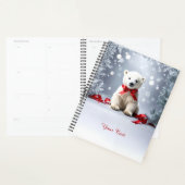 Planificateur de vacances de Noël pour ours polair (Devant avec enveloppe)