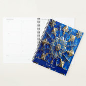 Planificateur de vacances décoratif bleu (Devant avec enveloppe)