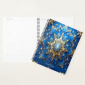 Planificateur de vacances décoratif bleu (Devant avec enveloppe)