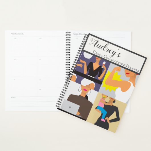 Planificateur de votre coordinateur Chaos - Nom pe (Devant avec enveloppe)