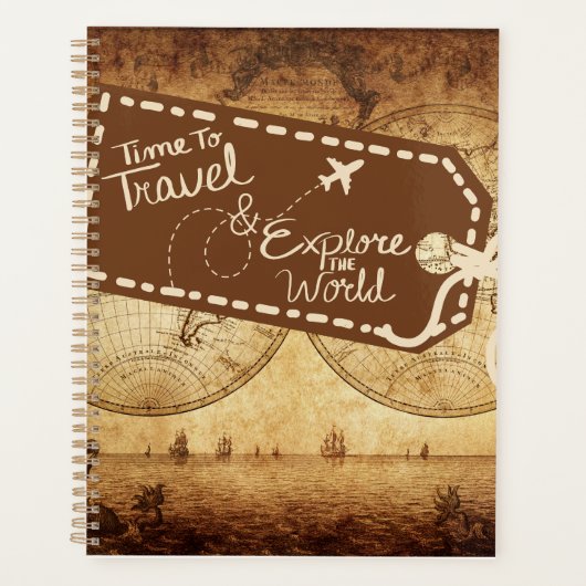 Planificateur de voyage et Journal avec conception (Devant)