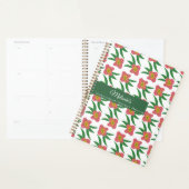 Planificateur d'école de professeur de fleurs rose (Devant avec enveloppe)