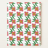 Planificateur d'école de professeur de fleurs rose (Dos)