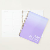 Planificateur dégradé violet moderne (Devant avec enveloppe)