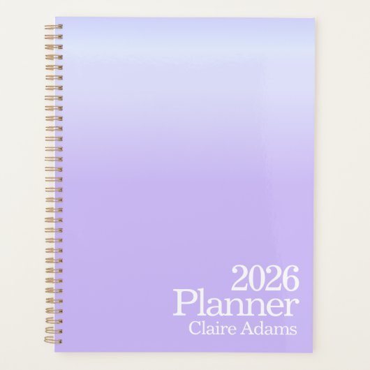 Planificateur dégradé violet moderne (Devant)