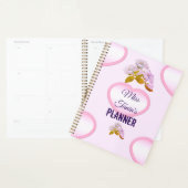 Planificateur d'enseignant de coeur rose personnal (Devant avec enveloppe)
