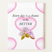 Planificateur d'enseignant de coeur rose personnal (Dos)