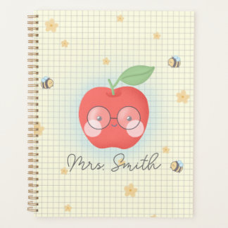 Planificateur d'enseignant de pomme mignonne