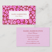 Planificateur d'événements Carte de visite floral  (Devant / Derrière)