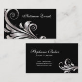 Planificateur d'événements Silver Leaf carte de vi (Devant / Derrière)