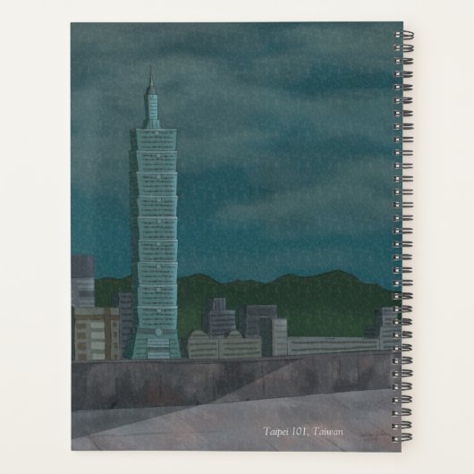 Planificateur d'illustrations Taipei 101 (Dos)
