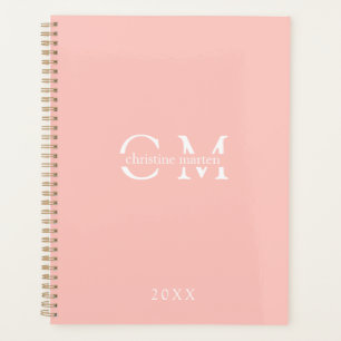Planificateur d'initiales monogrammes minimal mode