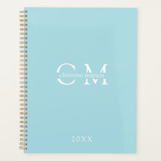 Planificateur d'initiales monogrammes minimal mode (Devant)