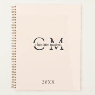 Planificateur d'initiales monogrammes minimal mode