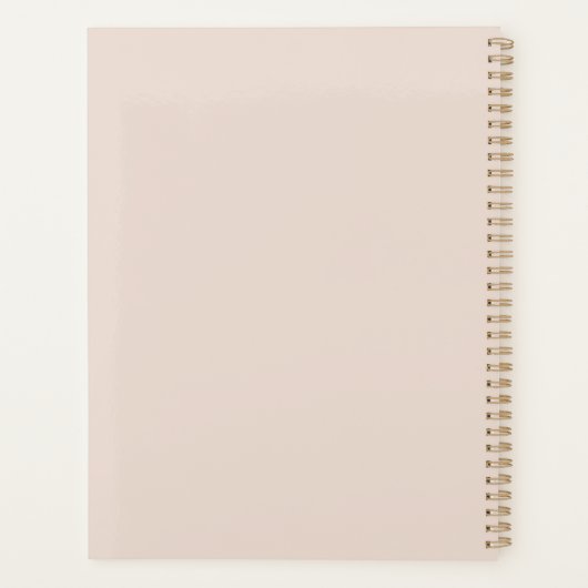 Planificateur d'initiales monogrammes minimal mode (Dos)