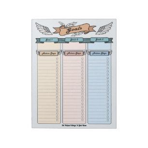 Planificateur d'objectifs d'ange Bloc-notes person