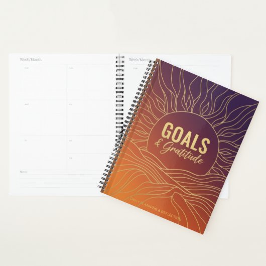 Planificateur d'objectifs et de gratitude (Devant avec enveloppe)