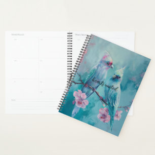 Planificateur d'oiseaux turquoise