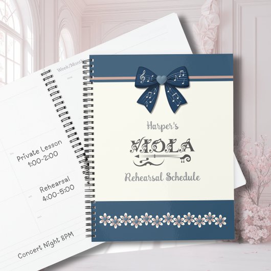 Planificateur d'orchestre Viola à fleurs bleu indi