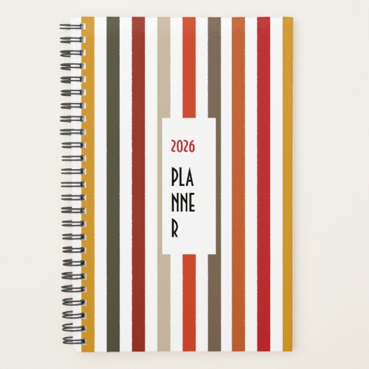 Planificateur Echo Trails 2026 – Rayures aux Teint (Devant)