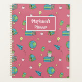 Planificateur École Élémentaire Rose avec Motif Do (Devant)