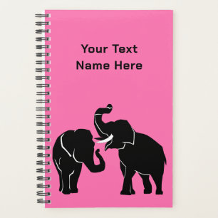 Planificateur éléphant avec texte et couleur perso