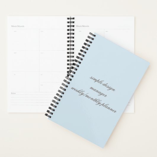 Planificateur en spirale de 5,5 po x 8,5 po hebdom (Devant avec enveloppe)