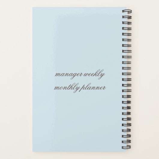 Planificateur en spirale de 5,5 po x 8,5 po hebdom (Dos)