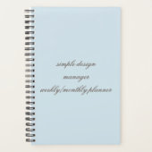 Planificateur en spirale de 5,5 po x 8,5 po hebdom (Devant)